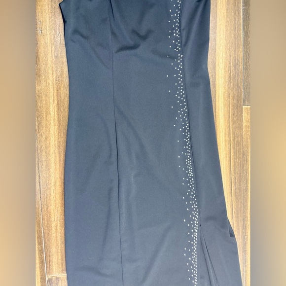 Zum Zum size 1 Juniors Black Floor Length Prom or Evening Dress LBD y2k Fitted - Picture 3 of 12